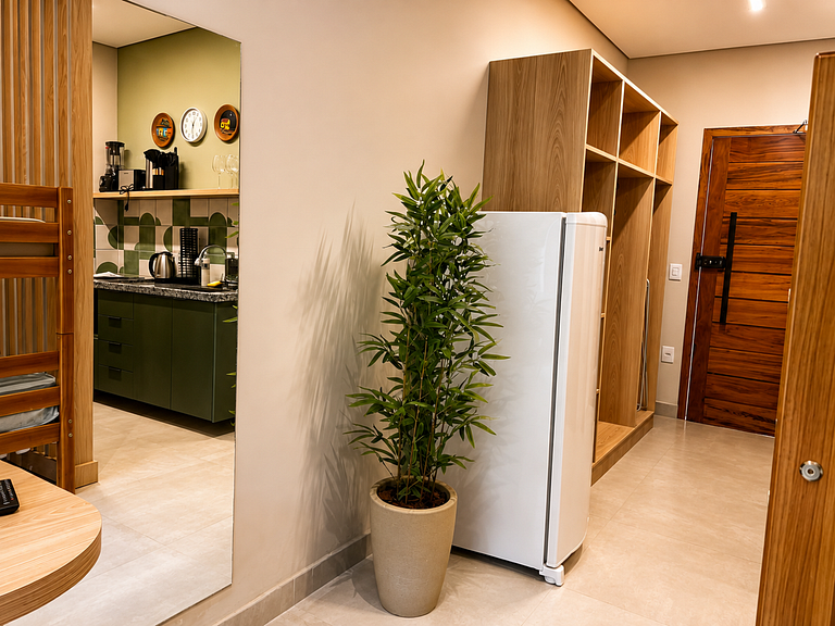 5 min do Centro - Flat Novo + Vaga - Aceita Pets