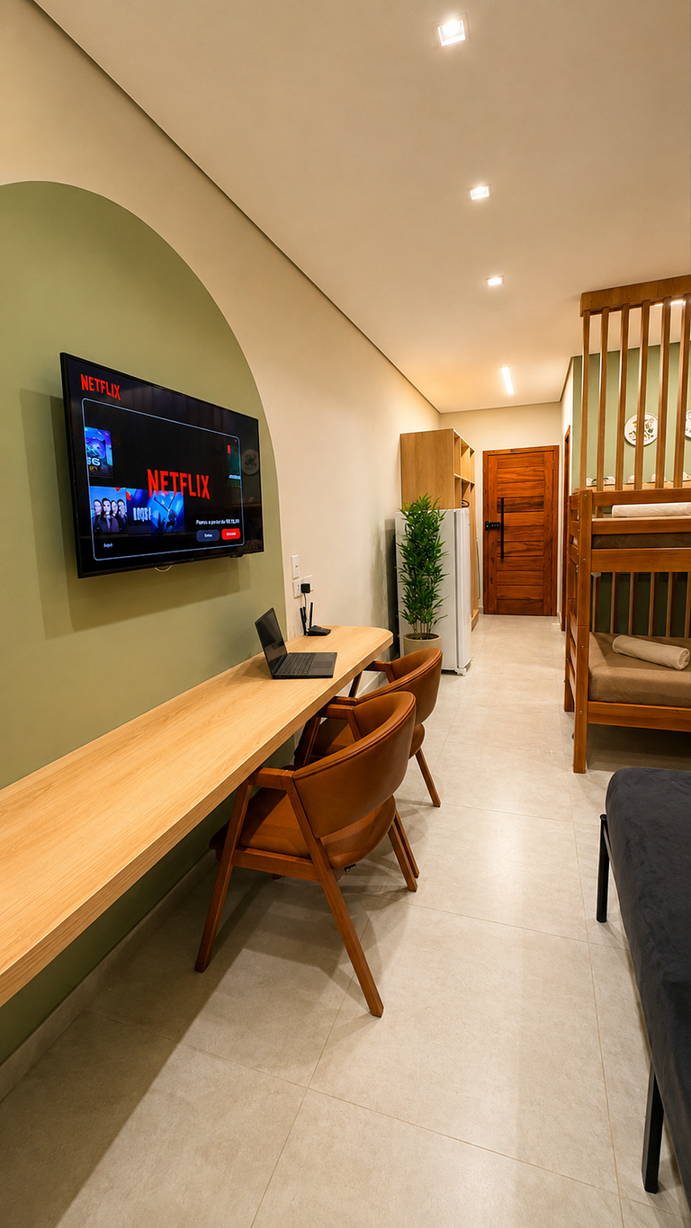 5 min do Centro - Flat Novo + Vaga - Aceita Pets