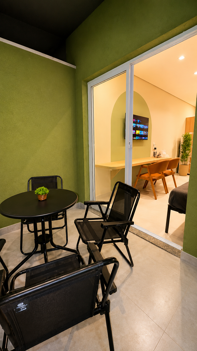 5 min do Centro - Flat Novo + Vaga - Aceita Pets